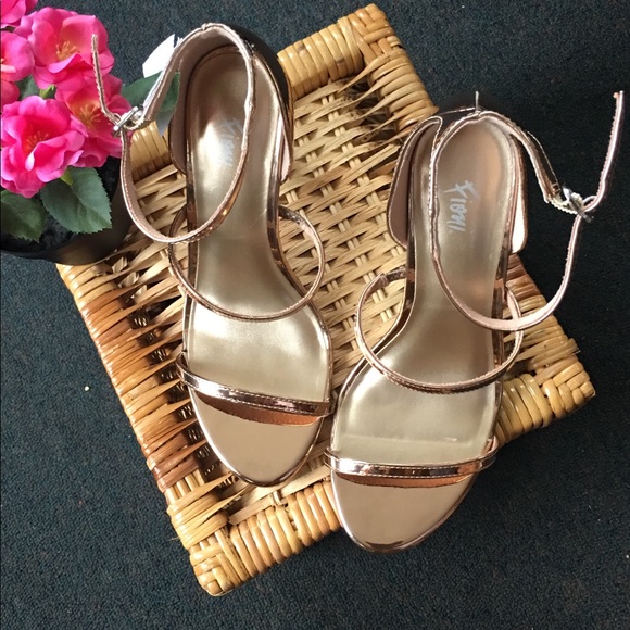 payless rose gold heels